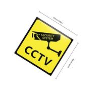 FRCOLOR 5pcs High-definition Colour Adhesive Warning Signs for Private Property with Strong Adhesion, Suitable for Glass and Wall Surfaces, Outdoor Video Security Camera Signs