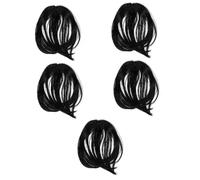 FRCOLOR 5pcs Human Hair Hairpieces for Women Thin Hair Extensions Clip in Topper Wig Topper for Thinning Enhancement