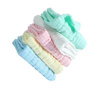 FRCOLOR 5pcs Infant Facial Towels Newborn Cotton Face Towels Breathable Practical Soft Cotton Washcloths Creative Simple Design for Newborn Bathing