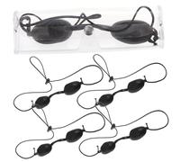 FRCOLOR 5Pcs Laser Safety Eye Patch Goggles with Headband for UV LED Infrared Protection Lightweight Portable Eye Cover Shade for Beauty Device Skin Care Use