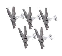 FRCOLOR 5pcs Magnetic Nail Art Display Stand Set with Chic Butterfly-shaped Holders and Strong Magnet Base for Manicure Practice Nail Holder Salon Decoration and Tool Organization