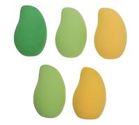 FRCOLOR 5pcs Mango Shape Makeup Practical Loose Powder for Face Wet Dry Use Mango Shaped Cosmetic Tools Make-up Props for Face Powder Application