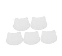 FRCOLOR 5PCS Mini White Plush Cat Rug Small Fluffy Dollhouse Floor Mat Soft Kawaii Blanket for Mini Pets Kitten Nursery Decor Miniature Carpet Accessories
