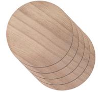 FRCOLOR 5pcs Natural Unfinished Round Wood Slices, Solid Wood Craft Circles for DIY Projects, Polished Display Bases, Wooden Discs for Arts and Crafts Use