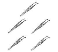 FRCOLOR 5pcs Professional Eyelid Tweezer for Women Metal Lash Tweezers Meibomian Gland Expressor Eye Care Tool