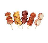 FRCOLOR 5pcs Realistic Fake Barbecue Skewers Educational for Grill Playset Food Props for Early Childhood Learning Home Decor and Photography