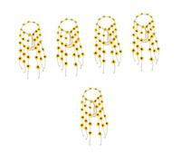 FRCOLOR 5pcs Realistic Sunflower Headband Floral Crown for Women Girls Flower Headbands for Wedding Party Decorations