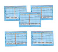 FRCOLOR 5pcs Removable Piano Key Stickers with Scales and Chord Chart PVC Keyboard Note Labels for Beginners Wide Compatibility Music Learning Tools