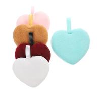 FRCOLOR 5pcs Reusable Cleansing Powder Facial Cleaning Tools Use Makeup Remover Sponges for Deep Skin Cleansing Travel-friendly Mixed Colors