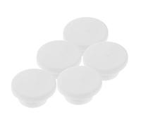 FRCOLOR 5pcs Silicone Bathtub Plug Set with Universal Compatibility and Leak Prevention, round White Tub Overflow Drain Stoppers for ’s Washbasin and Pipe Covers
