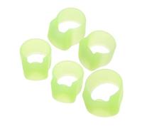FRCOLOR 5pcs Silicone Pipa Finger Covers Fingertip Protection Caps for Beginners Adults Durable Soft Finger Guards for Hand Sewing Crafts Money Counting Sorting