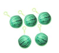 FRCOLOR 5pcs Simulation Fruit Coin Purse Plush Cartoon Watermelon Shape Boys and Girls Wallet Cute Novelty Purse Change Holder for Girls