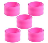 FRCOLOR 5pcs Slap Bracelets Solid Color Silicone Slap Bands for Parties Flexible and Elastic Wristbands Fun Party Favors for Boys and Bright Colors to Attract Attention