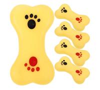 FRCOLOR 5PCS Sound Soft Bones and Footprint Shapes Bath Educational Squeeze Sensory for Newborns Development