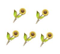 FRCOLOR 5pcs Sturdy Sunflower Claw Clip Flower Hair Clips for Women Jaw for Thick Hair