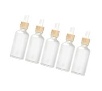 FRCOLOR 5pcs Travel Toiletries Bottles Pipette Dropper Bottles for Cosmetics Rubber Head for Essential Oil Lotion Travel Accessories