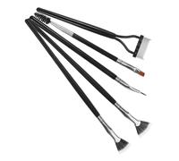 FRCOLOR 5pcs Unique Bend Mascara Fan Lash Brush for Lengthening Eyes Bristle Soft Eyelash Brush for Lash Extension Makeup