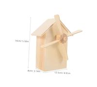 FRCOLOR 5pcs Unpainted Wooden Windmill Piggy Bank for DIY Paint Your Own House Coin Box Creative Savings Bank Craft for S Birthday and Christmas Activities
