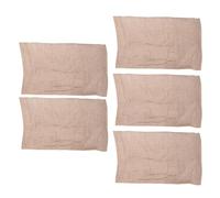 FRCOLOR 5pcs Vegetable Bags Storage Pouches 14.5x13.5in Jute Keeps Light Out Allows Vegetables to Breathe Classical Shape Beige Storage