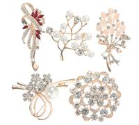 FRCOLOR 5pcs Women Exposure Buckle Brooch Pins for Skirts and Dresses Waist Clip Decoration Stylish Metal Accessories for Weddings Parties and Daily Wear