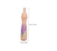 FRCOLOR 5pcs Wooden Felting Handles with Lavender Sticker Pattern Ergonomic Wool Felting Tool Handles for Comfortable Grip Detachable Punch for DIY Craft Projects