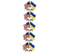 FRCOLOR 5sets 3pcs American Flag Brooch National Flag Pin Durable Resistant Design Present for Friends Aesthetic Brooch Outfit 3pcs*5
