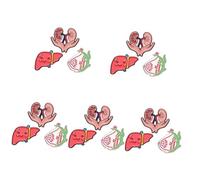 FRCOLOR 5sets 3pcs Creative Organ Pattern Brooch Heart Lung Decorative Pins for Backpacks Jackets Clothing Cute Funny 3pcs*5