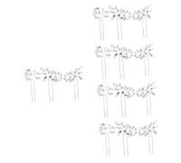 FRCOLOR 5sets Elegant Bridal Hairpin u Shape Hair Stick Fork Wedding Flower Design Hairpin Accessory for Bridesmaid Wedding 3pcs*5