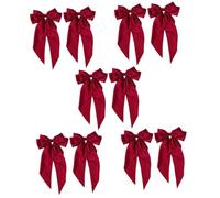 FRCOLOR 5sets Giant Hair Bow Clips Metal Spring Hair Barrettes Long Tail Elegant Bow Clips for Women 2pcs*5