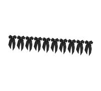 FRCOLOR 5sets Hair Bows for Women Girls Black Bowknot Barrettes Long Tail Ponytail Clips 2pcs*5