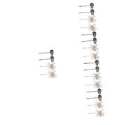 FRCOLOR 5sets Rhinestone Spider Skull Clip Gothic Hairpin Crystal Sparkling Accessory for Halloween Costumes 2pairs*5