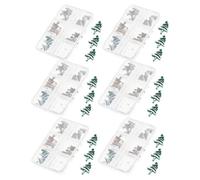 FRCOLOR 6 Boxes 3d Resin Christmas Tree Nail Charms Flatback Xmas Nail Accessories 18pcs Per Box Holiday Manicure Salon Embellishments