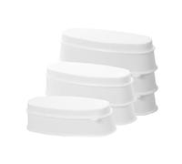 FRCOLOR 6 Pcs Nail Dip Powder Organizer Tray with Precise Recycling System for Portable Nail Art Tool for Salon and Travel