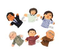 FRCOLOR 6-Piece Family Finger Puppets Set Educational Finger Dolls for Boys and Girls Storytelling Random Styles Fun Puppet Toys for Children