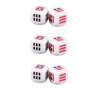 FRCOLOR 6 Pieces Ba Gua Divination Dices Set, Multi-Sided Acrylic Fortune-Telling Dice Props, Portable Chinese Eight-Trigram Dice for Spiritual Games and Prediction