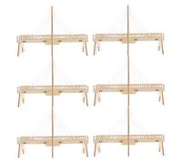 FRCOLOR 6 Sets DIY Cable Stayed Bridge Stem Kit for Handmade Wooden Small Bridge Model Mechanical Engineering Puzzle for Elementary Science Experiment and Creative Learning