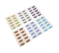 FRCOLOR 6 Sheets Eyeshadow Stickers for Girls Decorative Eye Makeup Sticker Fake Gradient Eyeshadow for Parties and Festivals