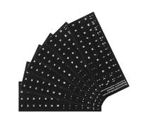 FRCOLOR 6 Sheets Matte Black Spanish Keyboard Stickers Replacement for Laptop Desktop Computer Convenient Non-transparent Letter Decals Compatible with Keyboards