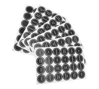 FRCOLOR 6 Sheets Round Adhesive Spice Bottle Labels for Organizing Your Pantry and Kitchen Containers, Black Peel-Off Design Minimalist Canister Stickers Convenient to Use