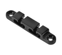 FRCOLOR 6 String Bass Guitar String Tree Retainer with Mounting Screws, Metal 6-string Roller Guide in Black, Improves String Stability and Prevents Slippage for Electric Bass Players