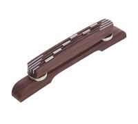 FRCOLOR 6 String Rosewood Jazz Guitar Bridge Natural Wood Adjustable Height String Archtop Mandolin Violin with Smooth Polished Surface and Lightweight Portable Design
