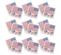 FRCOLOR 60pcs American Independence Day Temporary Tattoos Vivid Colors and Versatile Application, Patriotic Design Mini US Flag Face Stickers for Veterans Day and Flag Parties