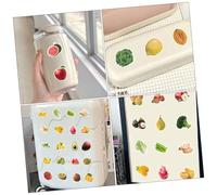 FRCOLOR 60Pcs Fruit and Vegetable Stickers for Scrapbooking DIY Decals with Cartoon Patterns Aesthetic Self Adhesive Decor for Laptops Notebooks and Personal Items