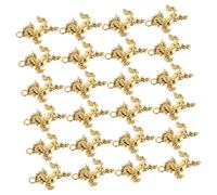 FRCOLOR 60pcs Golden Horse Pendant Charms for DIY Jewelry Making Zodiac Symbol of Luck for Bracelets Necklaces Keychains and Craft Supplies