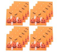 FRCOLOR 60pcs Halloween Pumpkin Dinner Napkins with Vivid Pumpkin and Ghost Designs, Sturdy High Absorbency Paper Napkins for Home and Bar Events, Festive Square Cocktail Party Decor