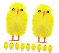 FRCOLOR 60pcs Mini Easter Chicks Decorative Simulation Chickens for Party Supplies for Crafts Home Decor and Birthdays Fluffy Photo Props
