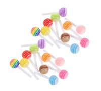FRCOLOR 60pcs Rainbow Lollipop Nail Charms Mini Candy Nail Art Jewels Manicure Decor Accessories for Women DIY Craft Accessories
