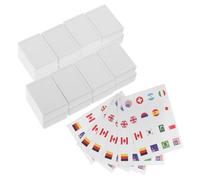 FRCOLOR 65pcs Country Flags Tile Game Portable Mahjong with Cultural Enrichment for Spring Parties Simplified Rules for Adults and Enhance Knowledge of National Flags