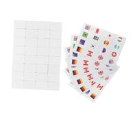 FRCOLOR 65pcs National Flag Mahjong Stickers Educational Fun Game for Adults and Unique Cultural Experience with Flags World for Family Gatherings and Travel