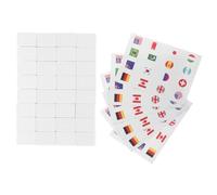 FRCOLOR 65pcs National Flag Mahjong Tiles Educational World Flags Game for Family Fun and Cultural Learning Easy Rules Portable Plastic Tiles for Travel and Social Gatherings